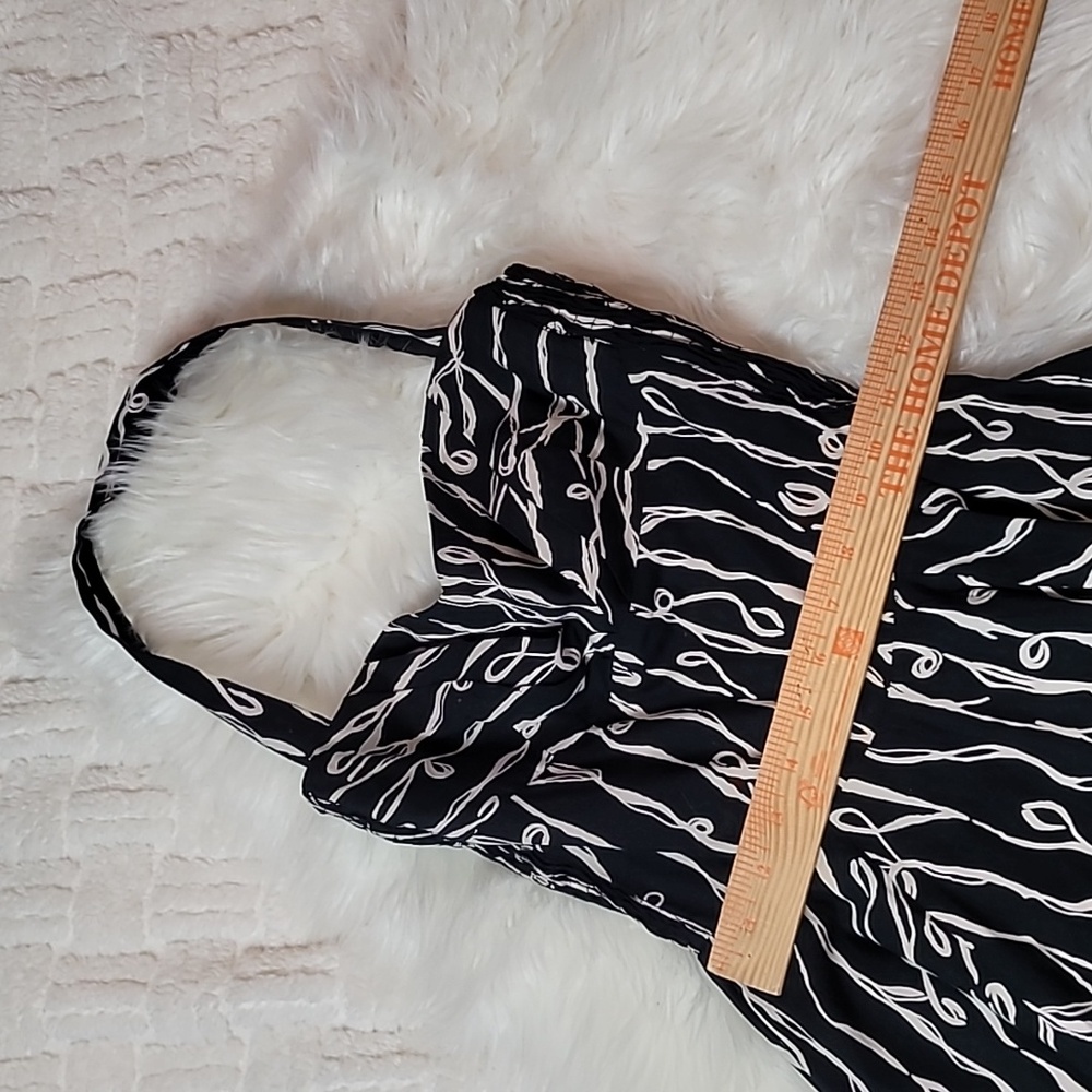 Anthropologie Girls of Savoy Cerys Dress Size 0 Halter 60s Black White Midi - Picture 5 of 10